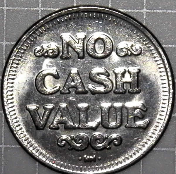 Arcade-Token-With-Severe-Die-Deterioration!-Obverse-Die-Was-Toasted